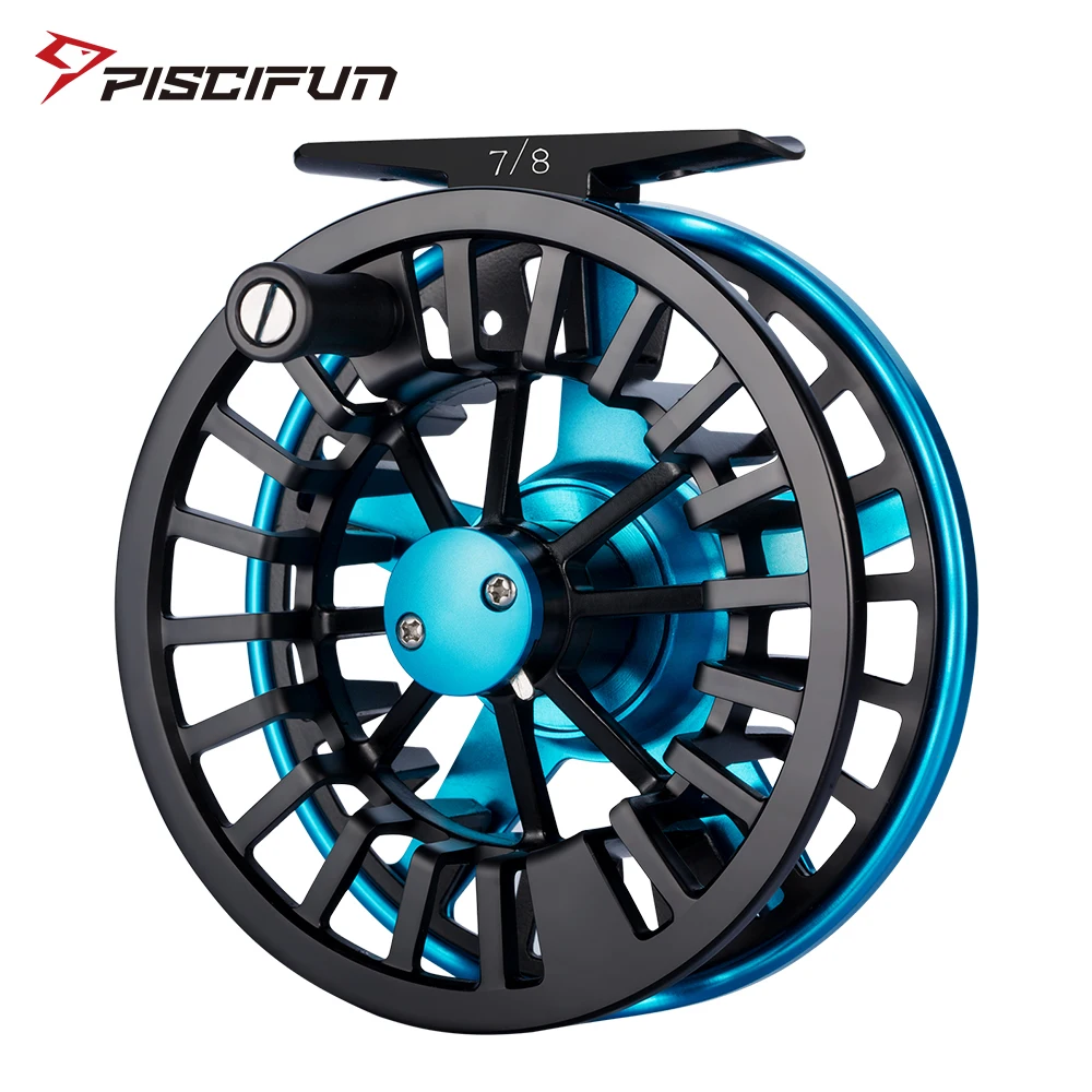 Piscifun AOKA الألومنيوم 5/6 7/8WT يطير بكرة منتصف أربور الفلين/تفلون القرص نظام السحب المتضخم مقبض يطير الصيد بكرة