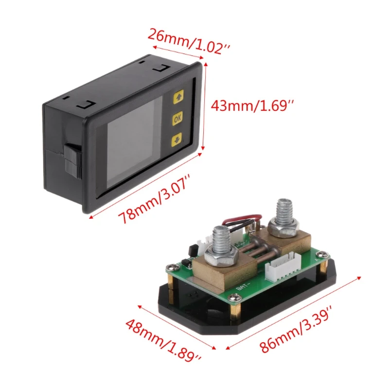 DC120V 100A 200A 300A 500A ЖК-комбо измеритель напряжения тока монитор мониторинга