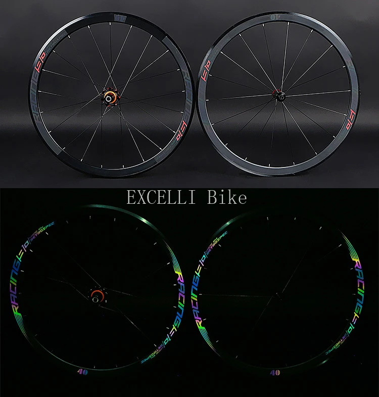 40mm width wheels road bike carbon bearing wheels Noctilucence Open Width 100mm front 130mm rear 02