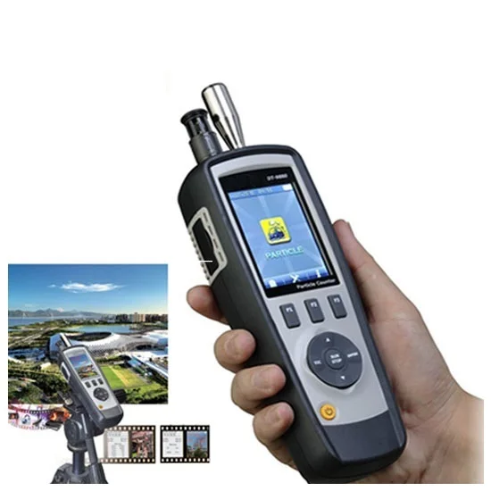 

DT-9881 6 Channel 4 in 1 Particle Counter with 2.8inch TFT color LCD display & Camera function GAS (HCHO,CO) detectors