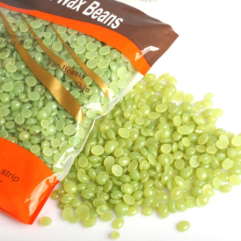 Moda de Nova Depilação a Cera de Grãos para a Beleza do Corpo Feijão Pellet Filme Quente Depilatório Hard Wax Depilação Biquíni Chá Sabor 300g