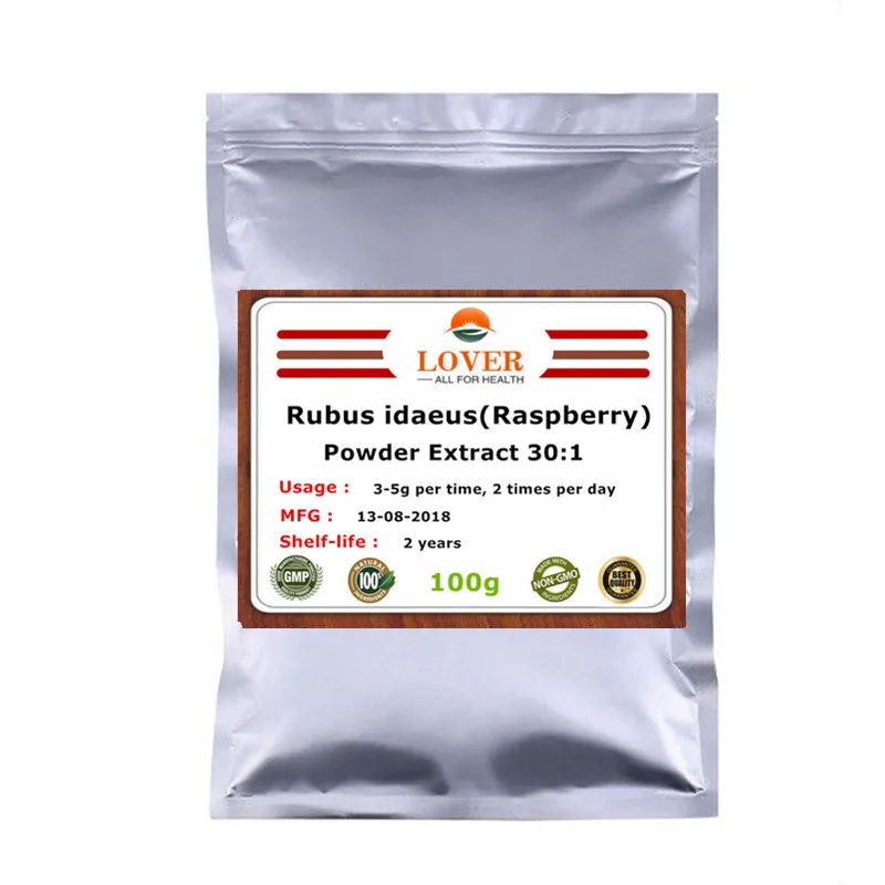 100-1000g Nutritional Rubus idaeus Powder Extract 30:1, fructus rubi, raspberry extract for preventing cancer,enrich the blood - Цвет: 100g