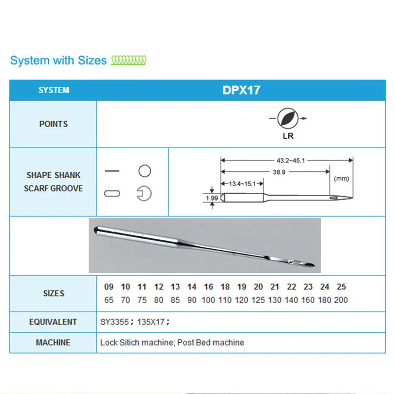 Иглы для шитья кожи DPX17LR SY3355 135X17 10 шт. в комплекте|sewing needles|135x17 needlesneedles for sewing |