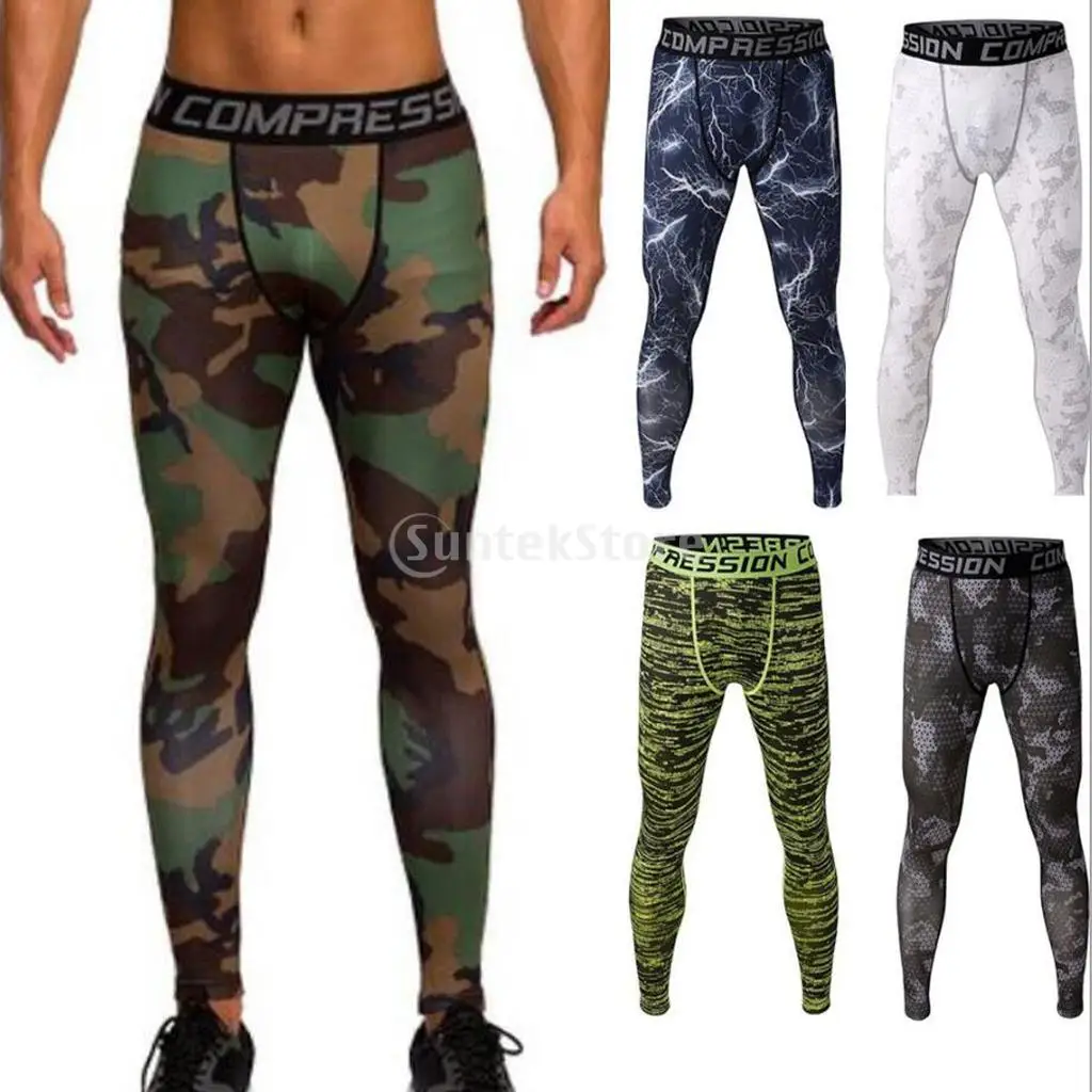 Men Exercise Legging Running Tight Trousers Workout Sport Pants-in ...
