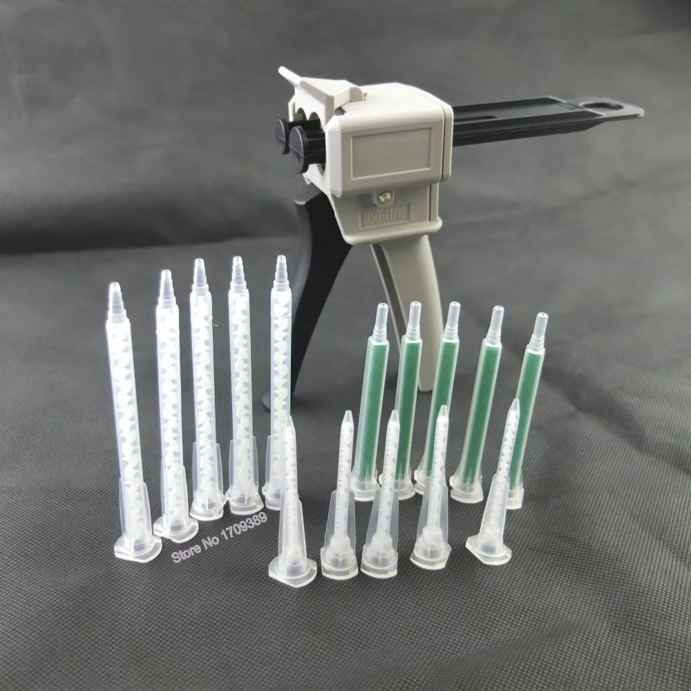 Sealant Glue Epoxy Resin Adhesive Caulk Gun Applicator Static Mixer Dispenser 