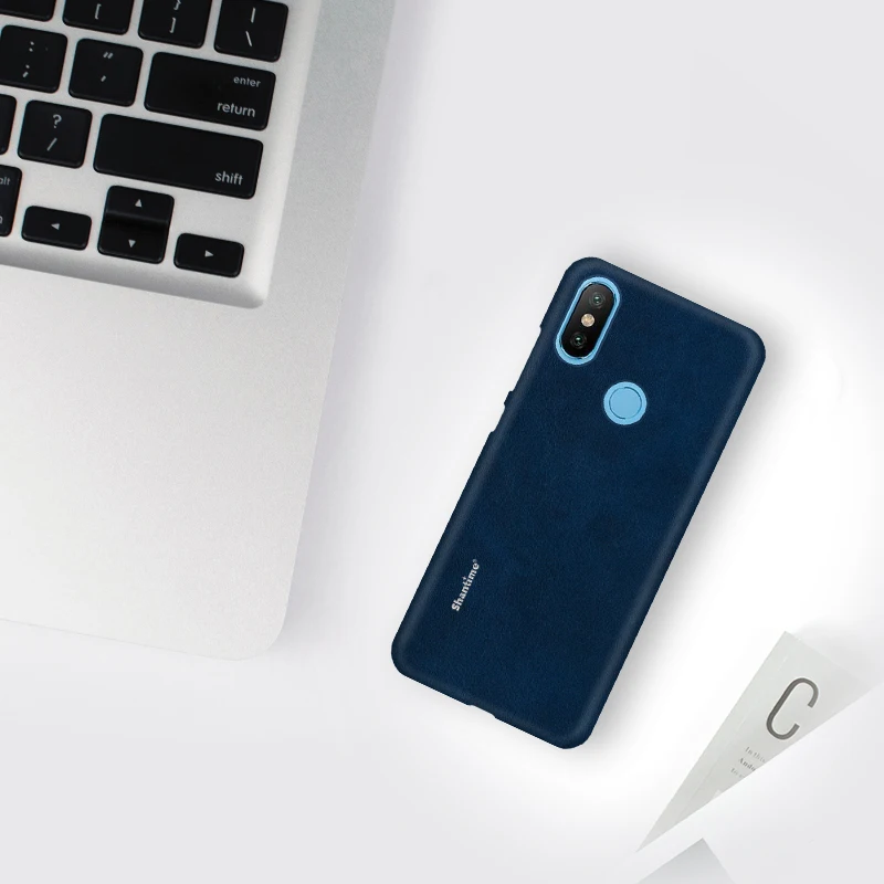 Чехол Роскошный винтажный из искусственной кожи чехол для Xiaomi Mi Mix 2S чехол для телефона для Xiaomi Mi Play Бизнес Стиль Чехол - Цвет: Blue