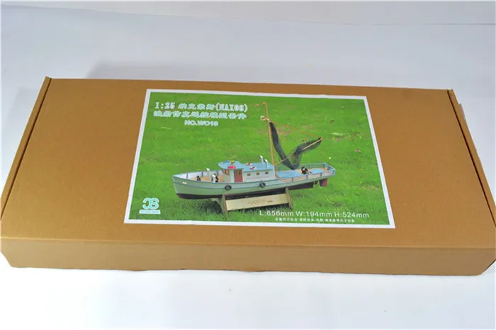 Us 127 4 9 Off Nidale Model Scale 1 25 Naxos Rc Fishing Ship Remote Control Wood Boat Sc Kit In Building Kits From Toys Hobbies On