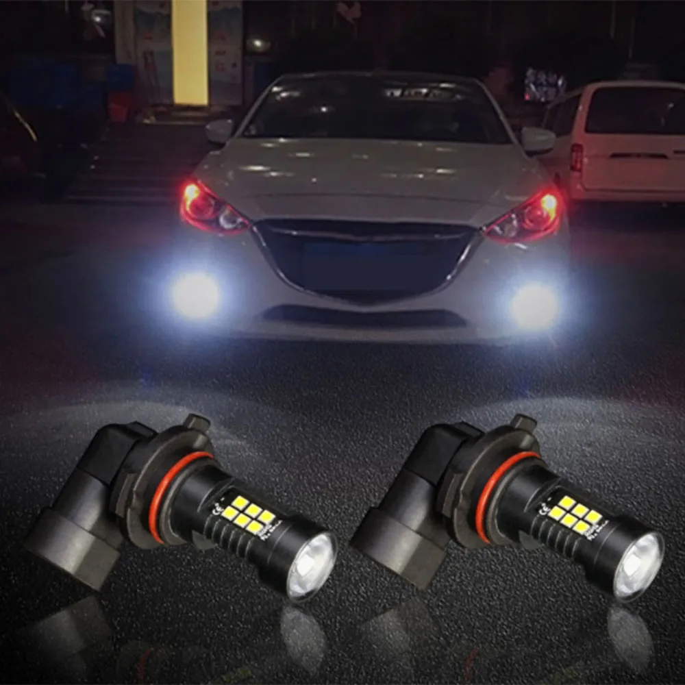 2 шт. для 9006/HB4 3030 21SMD Противотуманные фары s 1200LM 6000K автомобильные белые ходовые