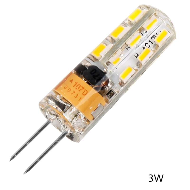 Ультра яркие красные/зеленые/G4 светодиодный 12V AC DC 3W 6W светодиоидная лампа с регулируемой яркостью светодиодный светильник G4 24/48 светодиодный s 3014 лампа накаливания SMD