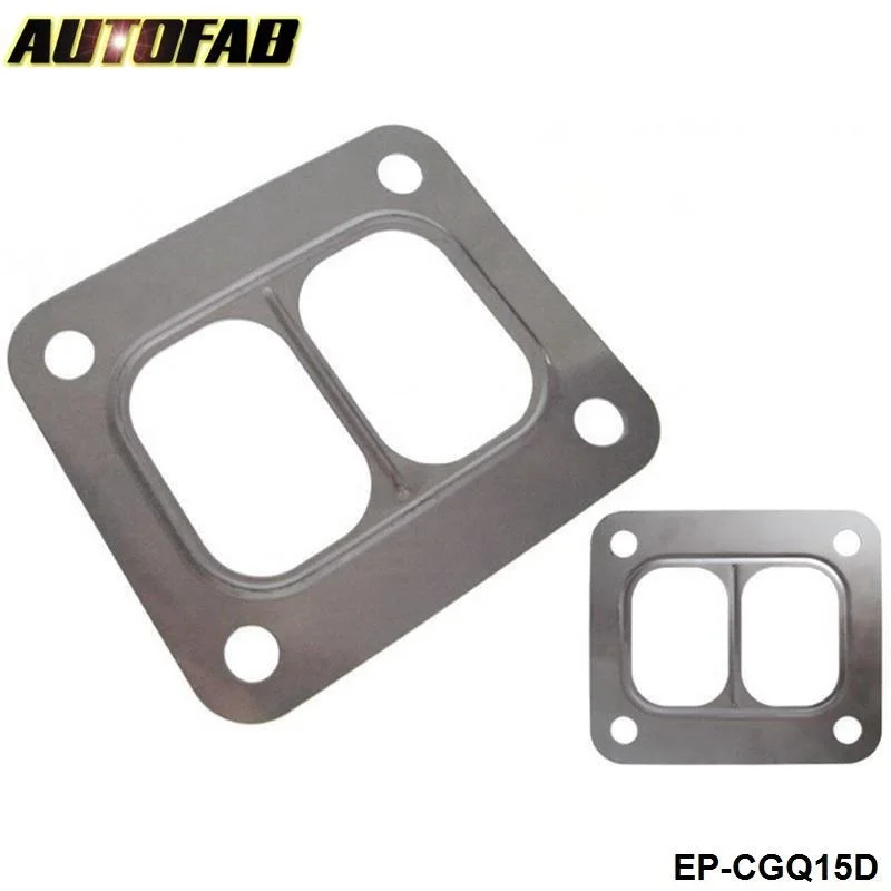 AUTOFAB - T4 Turbo Turbine inlet divided gasket Stainless Steel304 Gasket For T04 turbo HQ turbo inlet gasket AF-CGQ15D