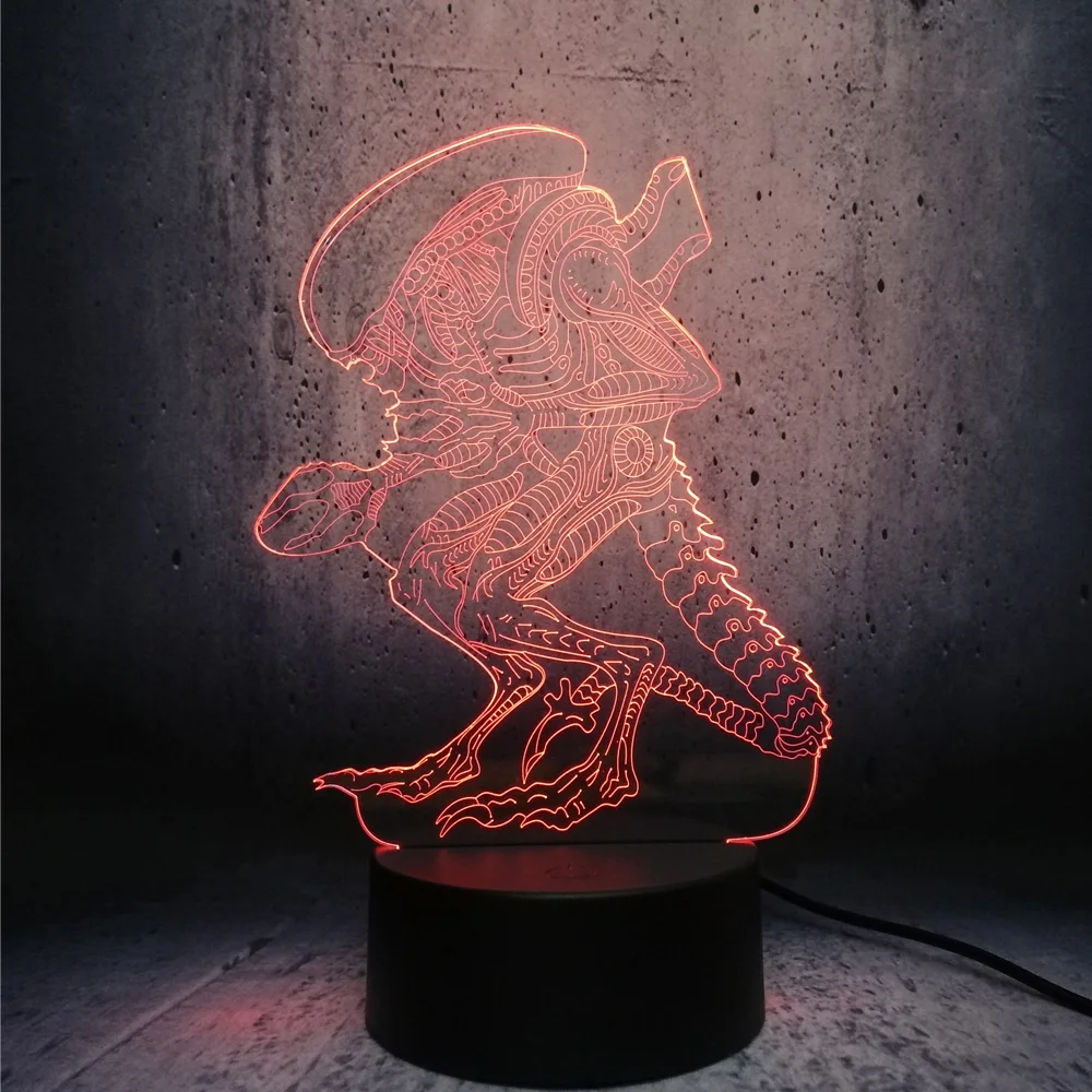 Экшн фильм Alien vs Predator Prometheus 3D светодиодный USB светильник 7 цветов меняющий ночной