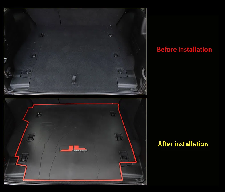 Специальный коврик для багажника, коврик для багажника, задний коврик, украшение, автомобильные аксессуары для JEEP Wrangler JL