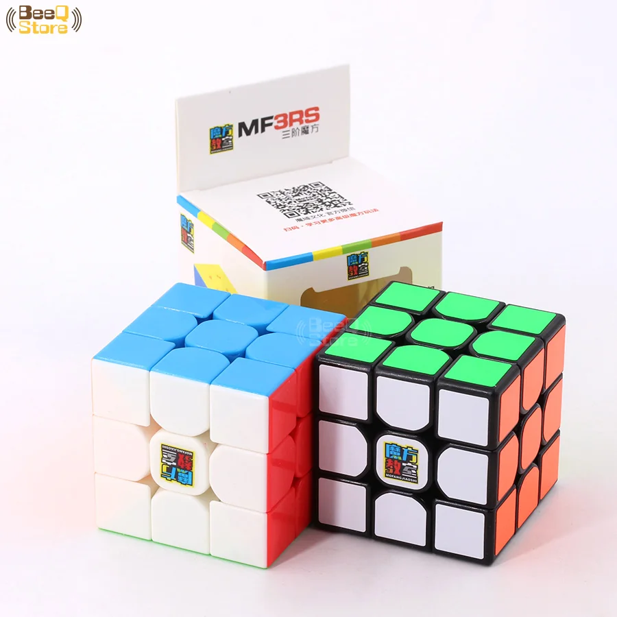 Mofangjiaoshi MF3rs и MF3rs2 магический куб 3x3x3 скоростной куб 56 мм головоломка Magico Cubo черный без наклеек Обучающие Детские игрушки MF3RS v2