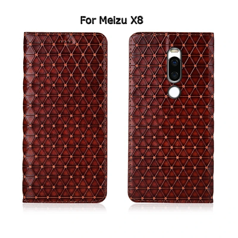 Модный флип-чехол для телефона с подставкой для Meizu X8 V8 Pro из натуральной коровьей кожи, дизайнерский чехол для телефона