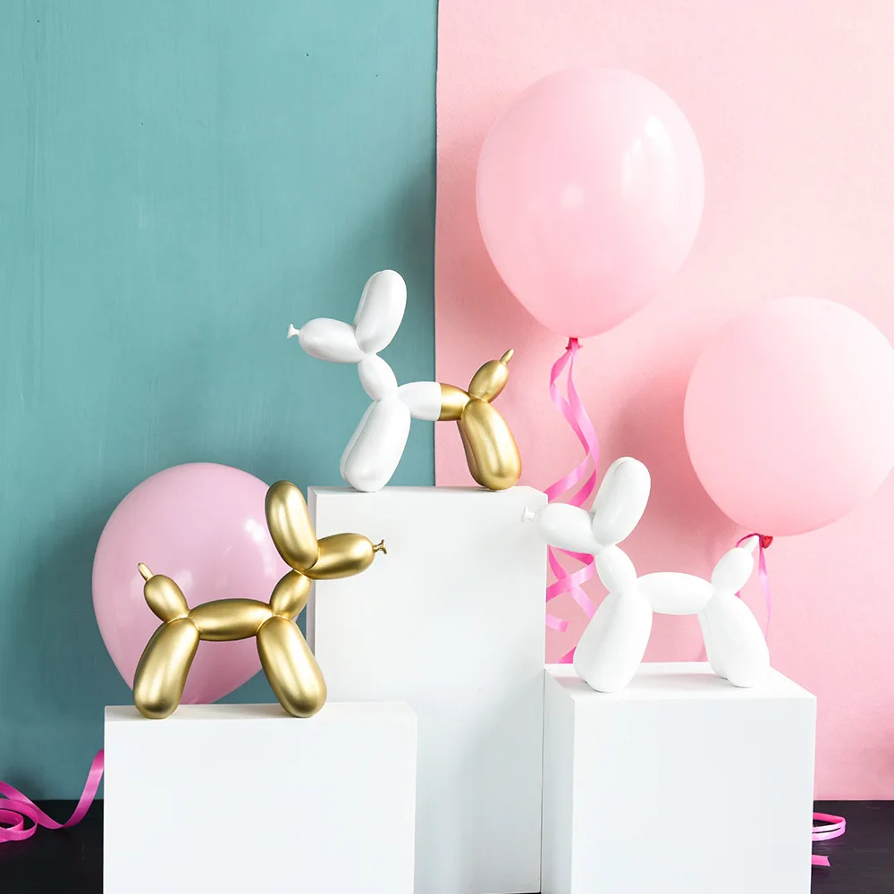 Современная статуя собаки Jeff Koon с воздушным шаром, абстрактная скульптура, модная статуя собаки с воздушным шаром, скульптура из смолы, художественная статуя, украшение дома, подарок