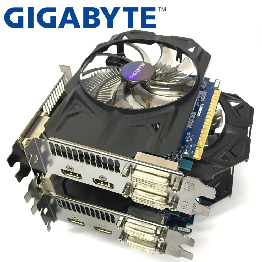 Оригинальная Видеокарта GIGABYTE, 4 шт., GTX 750 Ti, 2 Гб, 128 бит, GDDR5, видеокарты для nVIDIA Geforce GTX 750Ti, Hdmi, используемые карты VGA