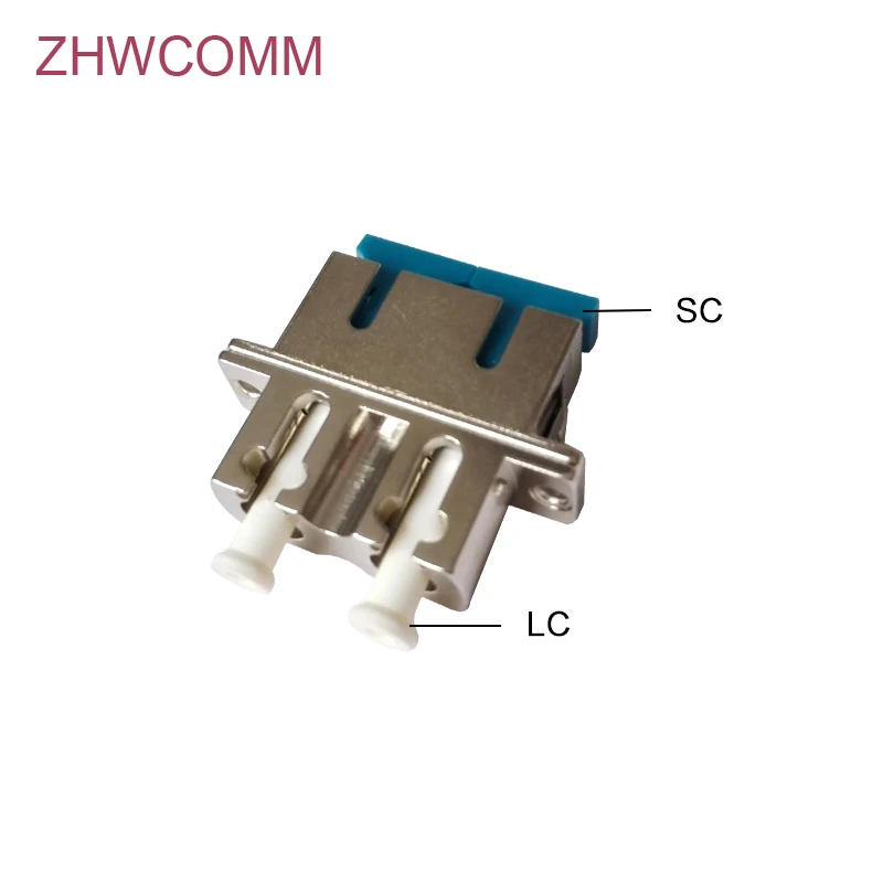 ZHWCOMM SC-LC волоконно-оптические гибридные адаптеры металлический корпус дуплексный фланец оплер Бесплатная доставка