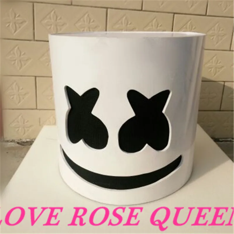 Marshmello Helmet Head Mask Cosplay Costume Headwear Accessory For