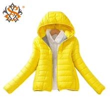 Dámska prešívaná bunda s kapucňou v rôznych farbách z Aliexpress