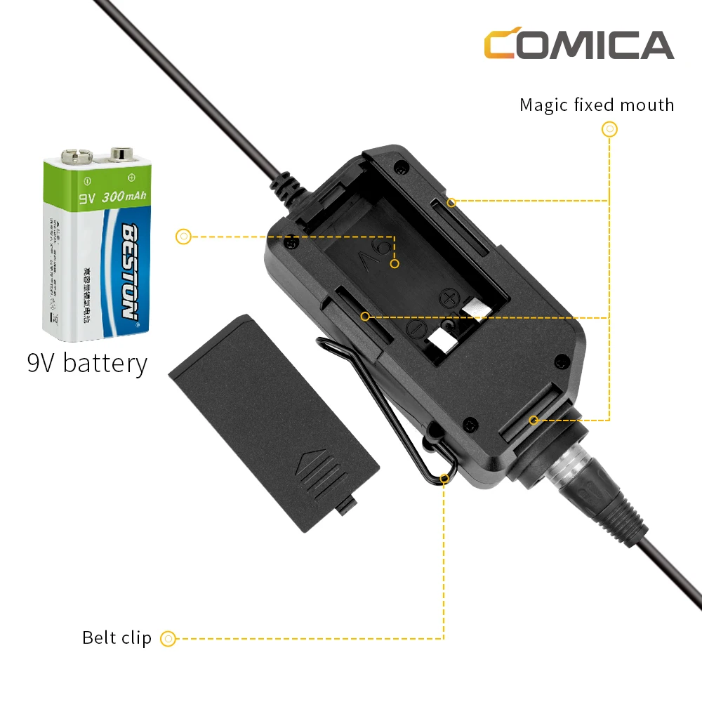 COMICA LinkFlex AD2 XLR/6,35 мм до 3,5 мм аудио адаптер предусилителя с фантомным питанием для iPhone/Android/Nikon/Canon камеры и гитары