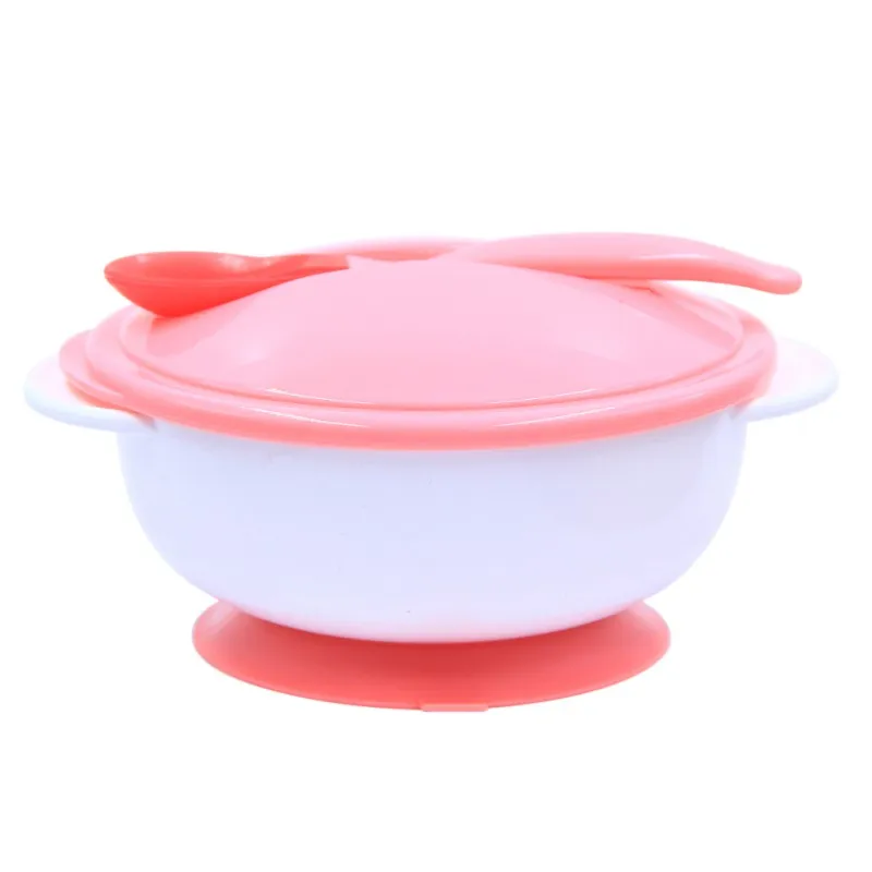 Новые детские обучающая тарелка для кормления с ложкой посуда для обучения посуда дети силиконовая миска для детей одежда для малышей Дети