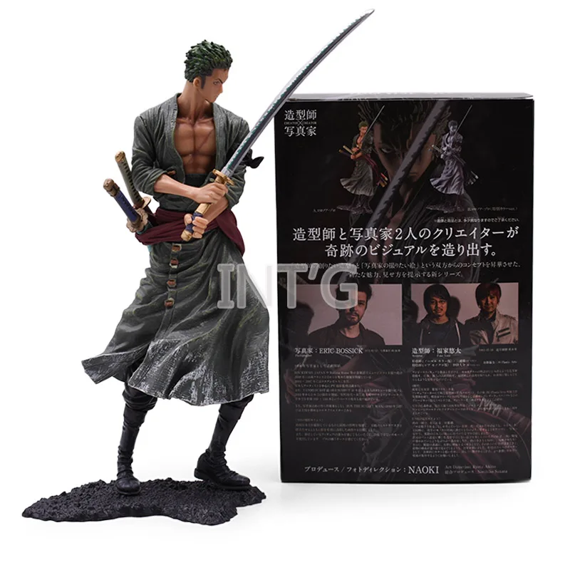 18 см аниме одна деталь фигурка поп Roronoa Zoro SA-MAXIMUM вер. ПВХ мультяшная фигурка игрушки Коллекционная модель подарок для мальчика - Цвет: Painted with box