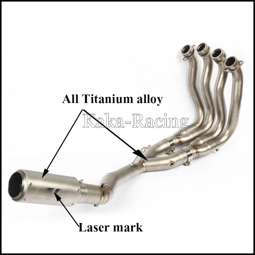 R1 полностью титановая система мотоцикла выхлопной глушитель sc хвост+ передняя Соединительная труба скольжения для Yamaha R1 YZF-R1