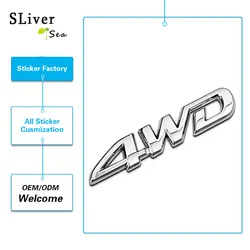 Пользовательские Chrome Пластик автомобиля эмблема Стикеры 3D взгляд логотип