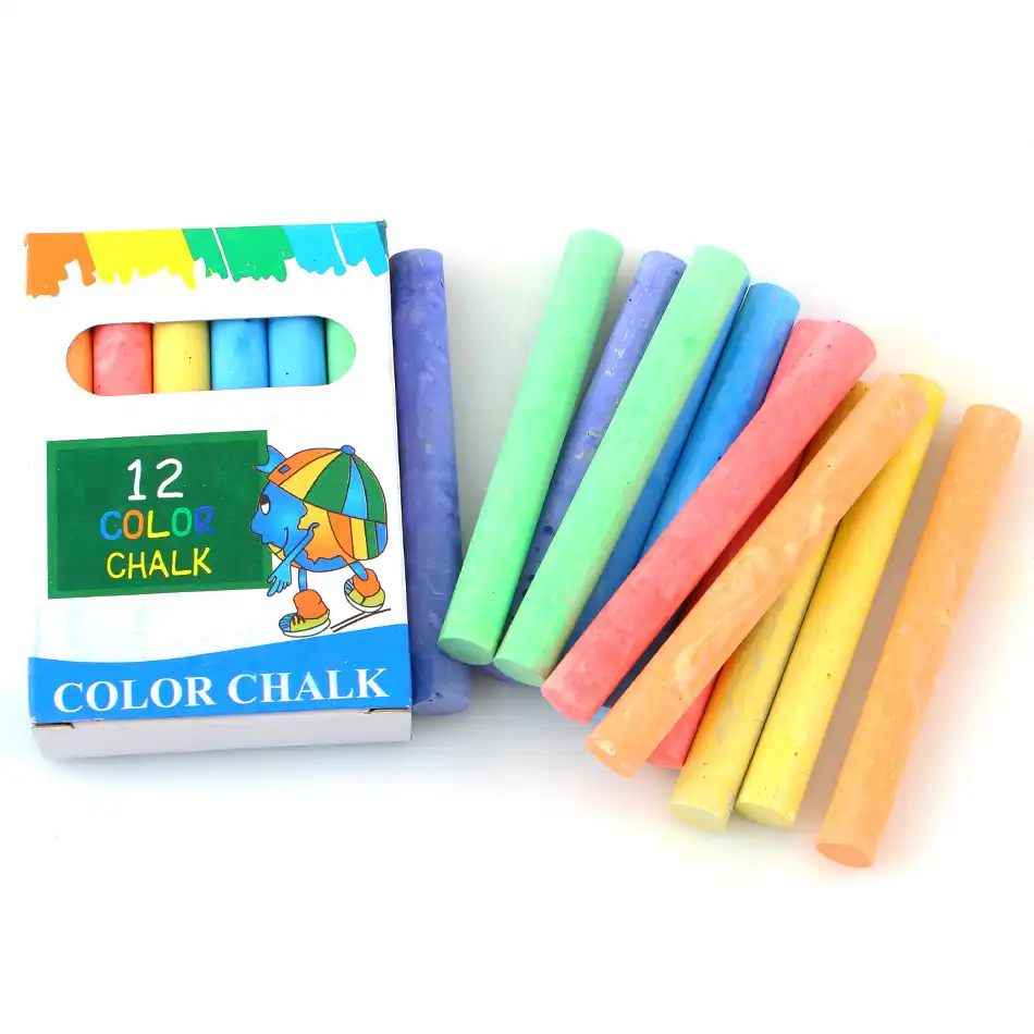 12 paquetes de chal sin polvo para papel de construcci/ón dibujo Tiza de colores escuela de aprendizaje pizarra