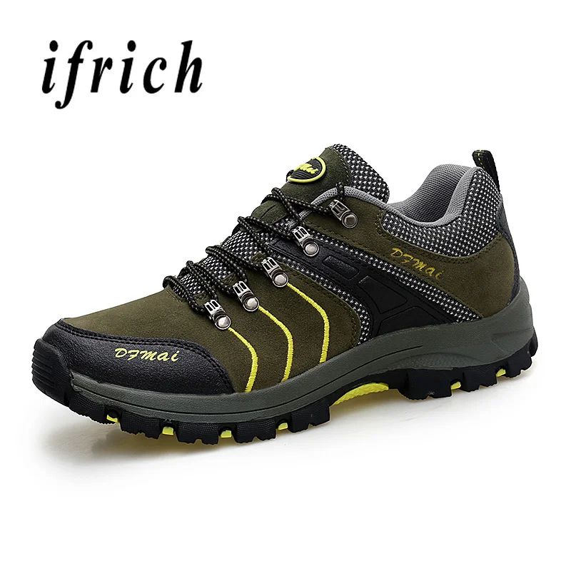 

Spring Mountain Hiking Shoes Anti-Slip Men Shoes for Hunting Army Green Tracking Boots Men Damping Outdoor Shoes For Male