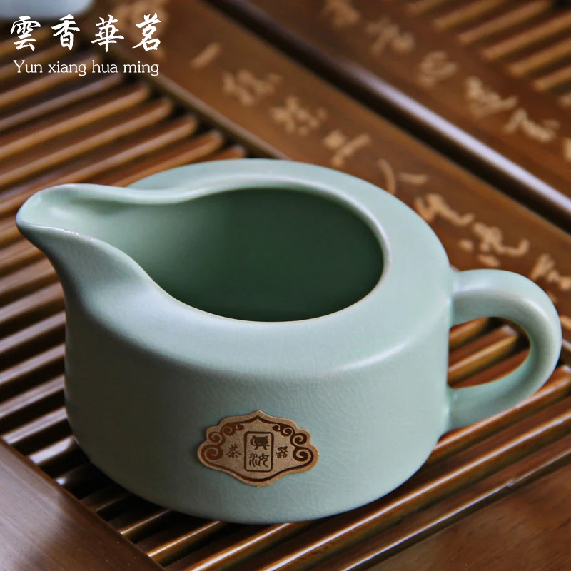 Kung Fu tea set of small household wood tray ceramic teapot cup set Ruyao