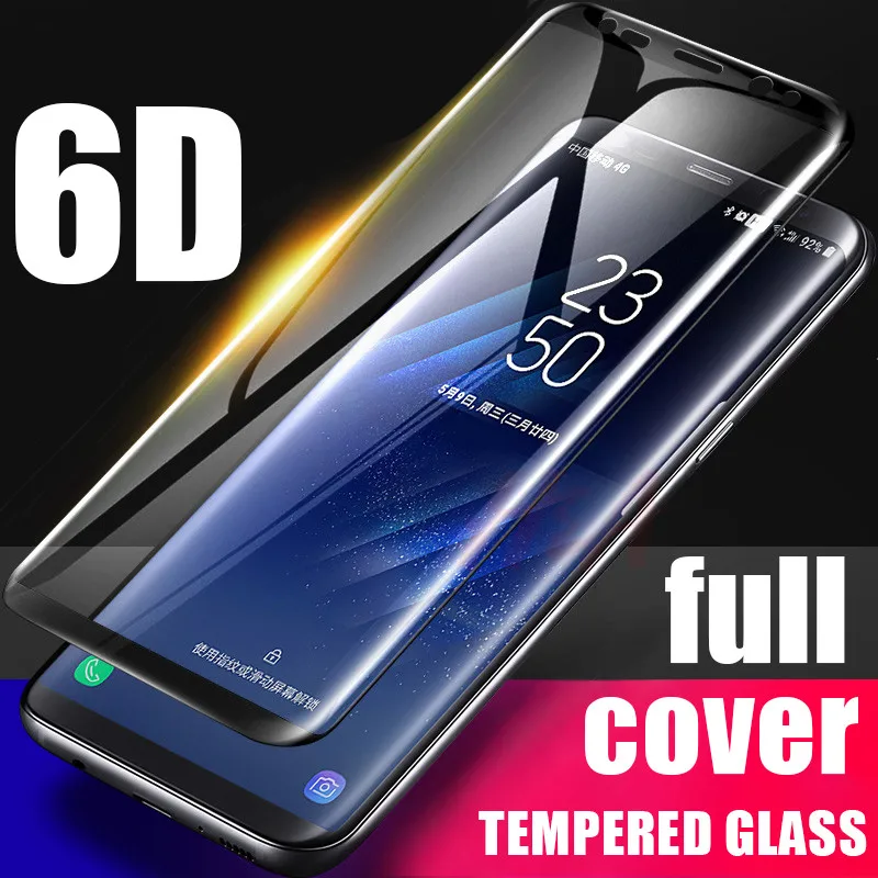 

6D Full Curved Tempered Glass For Samsung Galaxy S9 S8 Plus Note 8 9 5D Screen Protector For Samsung A6 A8 2018 Protective Film