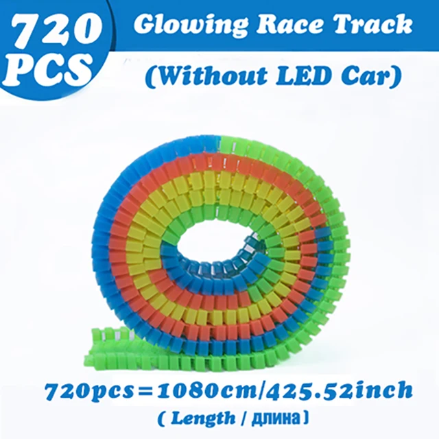 Magical Tracks Luminous Racing Track Car With Colored Lights DIY Plastic  Glowing In The Dark Creative Educational Toys For Kids