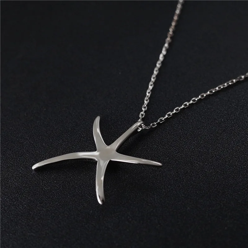 starfish necklace women 100% 925 Sterling silver nacklace Jewellery Clavicle chain pendant charms gift