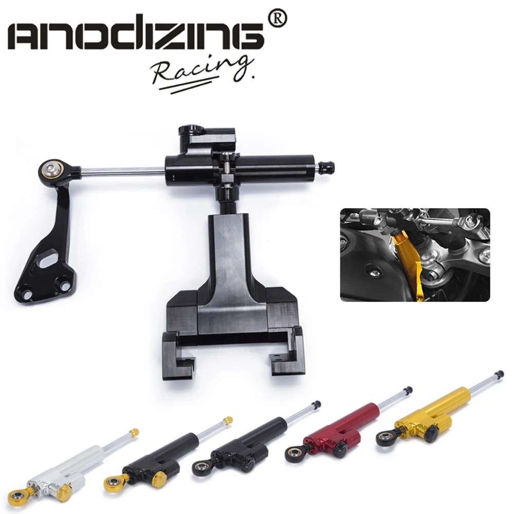 Motorcycle Aluminium Steering Stabilizer Damper Mounting Bracket Kit