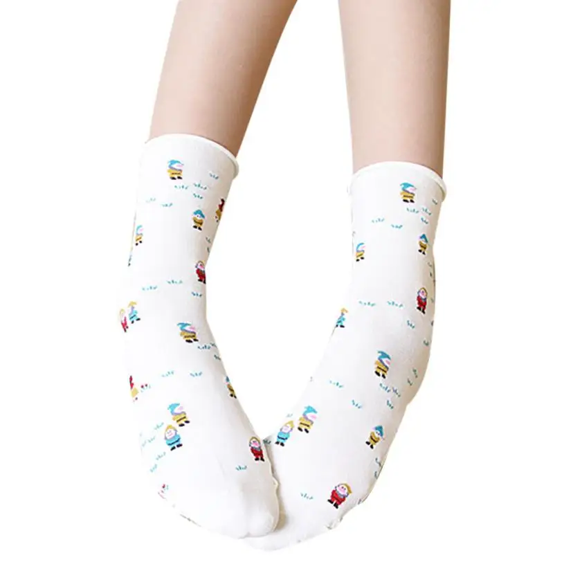 MUQGEW/Популярные Модные рождественские носки для женщин и девочек милые хлопковые мягкие дышащие теплые носки унисекс карнавальный Повседневный стиль Soxs