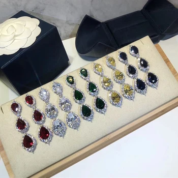 

Designer Fashion 925 Sterling Silver Jewelry 3A Cubic Zirconia Party Earring