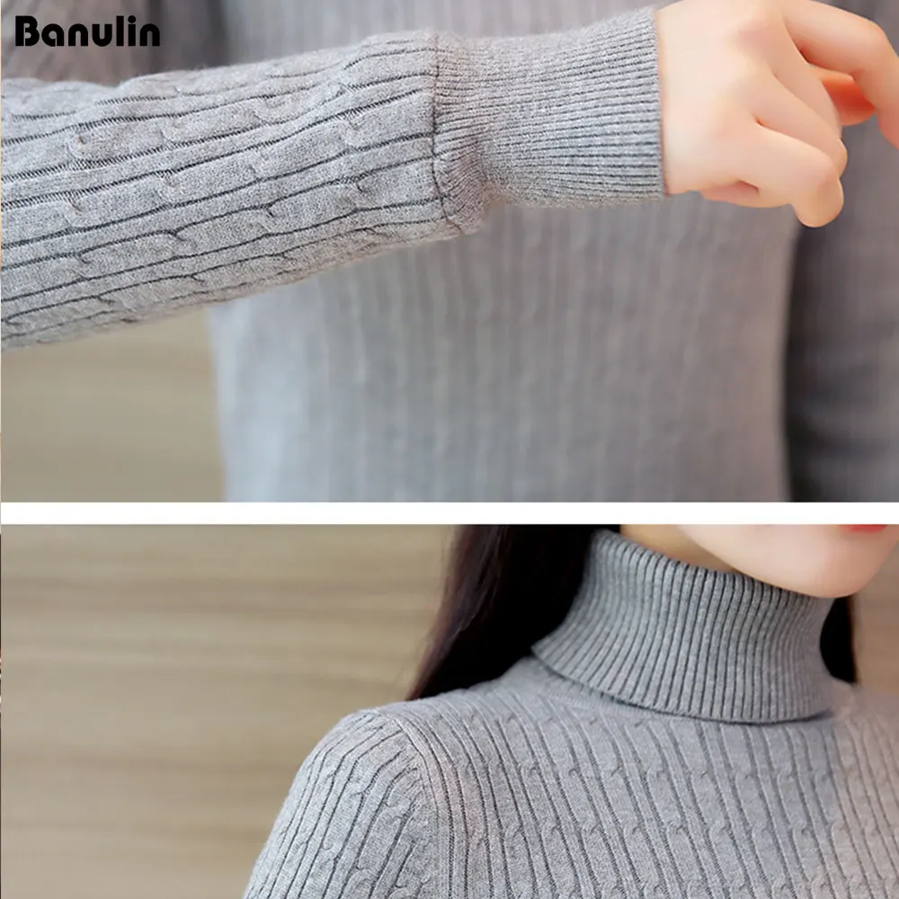 2018 Winter plus Thick Velvet knit sweater Velvet lining warm Pullover High-necked Sweater female Thick Turtleneck sweater Sweaters