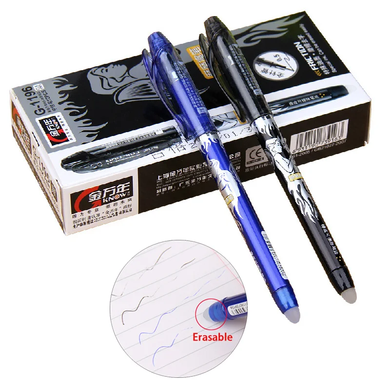 

1 PCS Gel Pens is Removed by Fric Tion Erasable Pen Grinding Friction Temperature Erasable Pen 0.5mm Student Stationery Pen