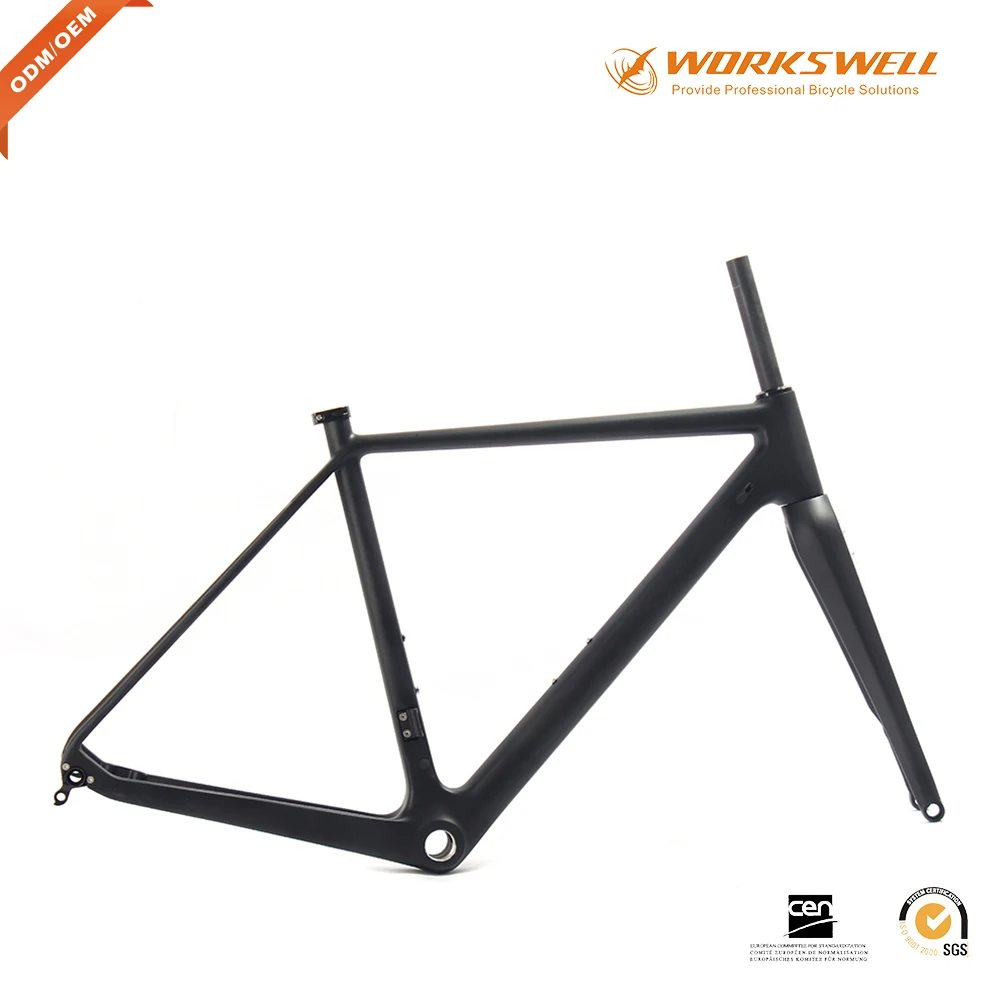 

BB30 CARBON MATT GLOSSY CYCLOCROSS FRAME FORK 700C BIKE BICYCLE FRAMESET SIZE 54CM FOR DISC BRAKE