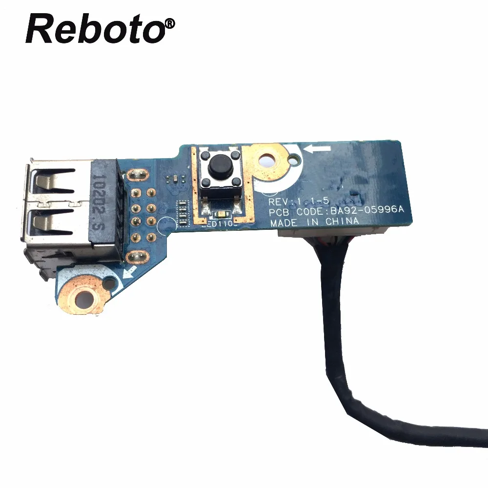 

Reboto Original FOR Samsung R530 R540 R580 RV510 R730 R780 USB Power Button Board BA92-05996A With Cable 100% Tested Fast Ship