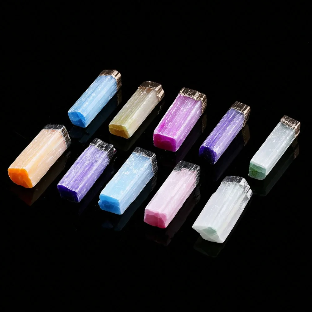 

Wholesale Hot Sale Crystal Natural Stone Crystal Column Pendant for DIY Jewelry Making Necklace Size16x50mm