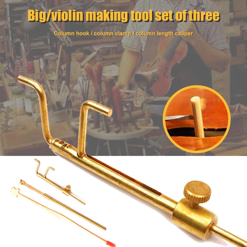 

Violin/Violoncello Luthier Tools Kit Sound Post Gauge Measurer Retriever Clip Set ASD88