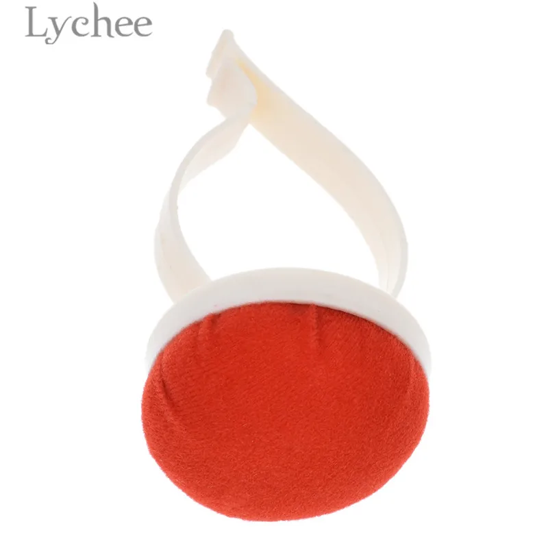 

Lychee Needle Pin Cushion with Plastic Wrist Red Cross Stitch Needle Pad DIY Handmade Sewing Tools Accessories