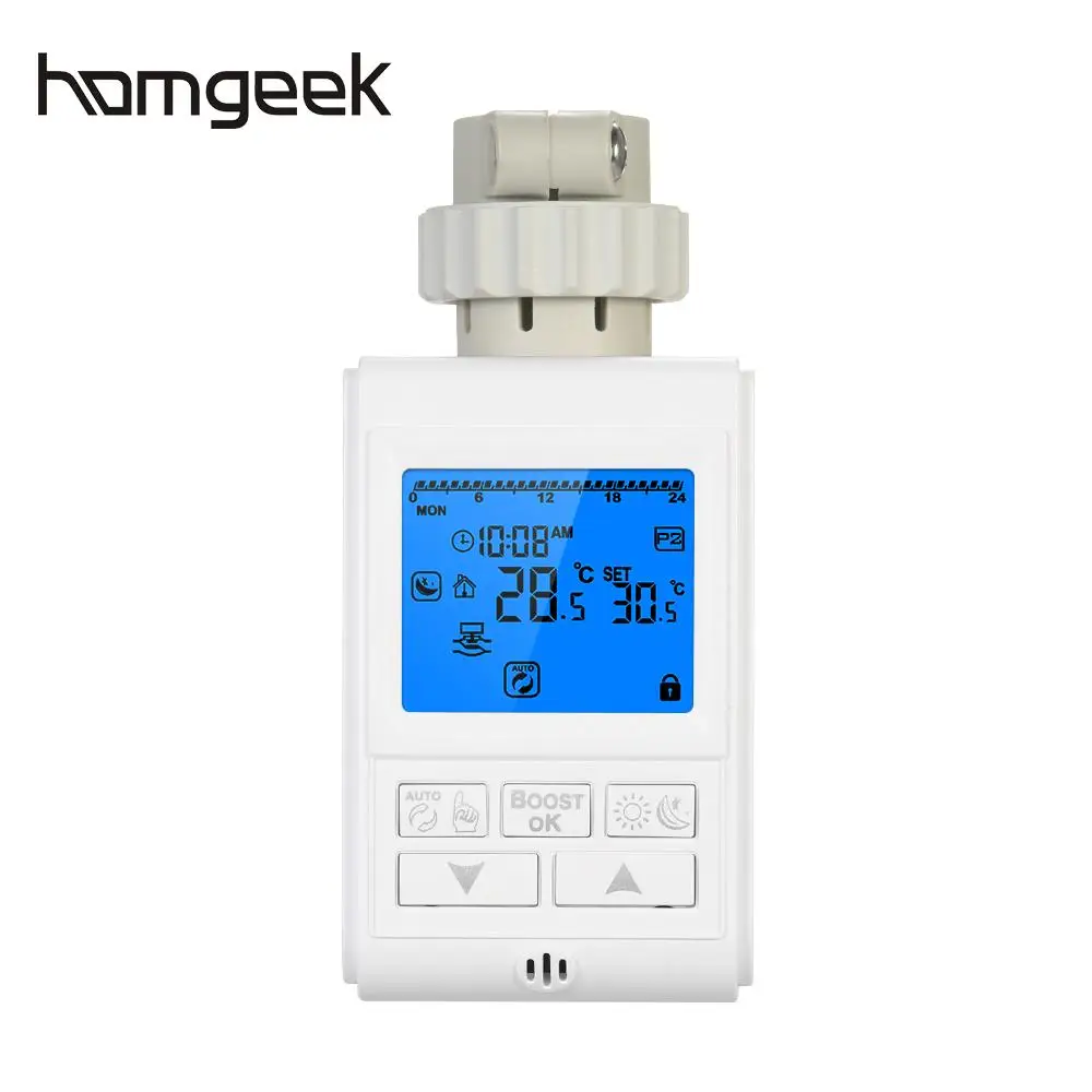 

Programmable Timer TRV Thermostat Radiator Valve Actuator Radiator Thermostat for Heater Radiator Room Temperature Controlling