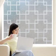 60*400 см классический стиль решетки patern пленка для окна непрозрачная, с клеем самоклеящаяся оконная фольга, виниловые opaqe стеклянные наклейки