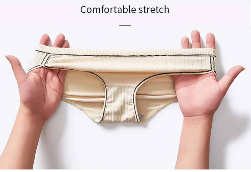 Cotton Panties For Women Seamless Briefs Underwear Sexy Underpants Solid Low-Waist Comfort Female Fashion Intimates XXL#D