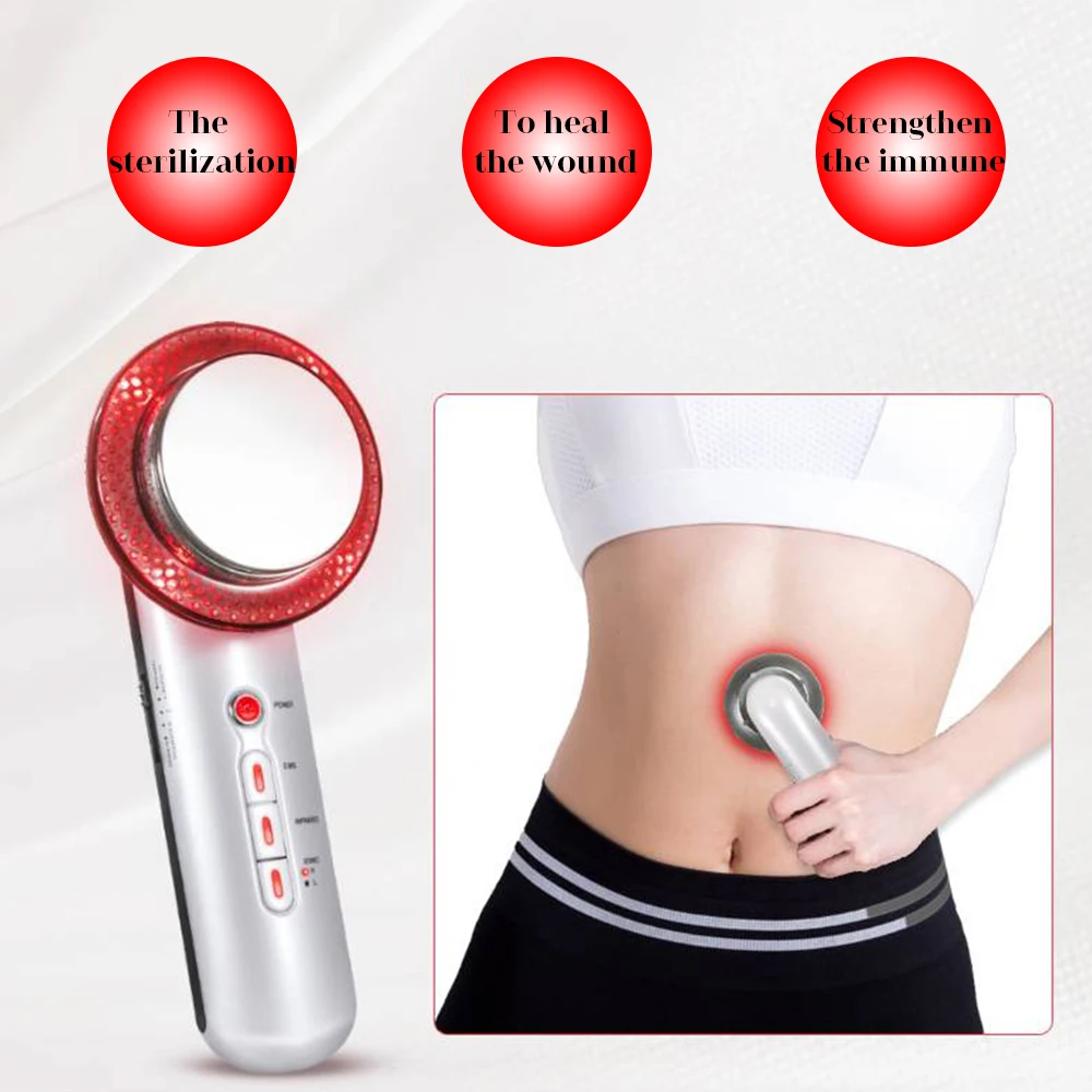 Ultrasonic 3 In 1 Massage Galvanic EMS Photon SPA Body Cellulite Skin Care Infrared Fat Removal Therapy Beauty Slimming Device