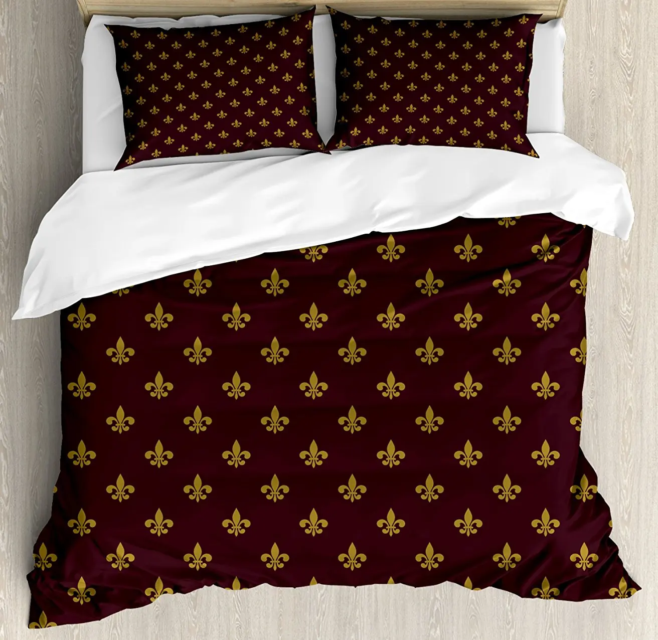 Fleur De Lis Duvet Cover Set French Inspired Pattern European