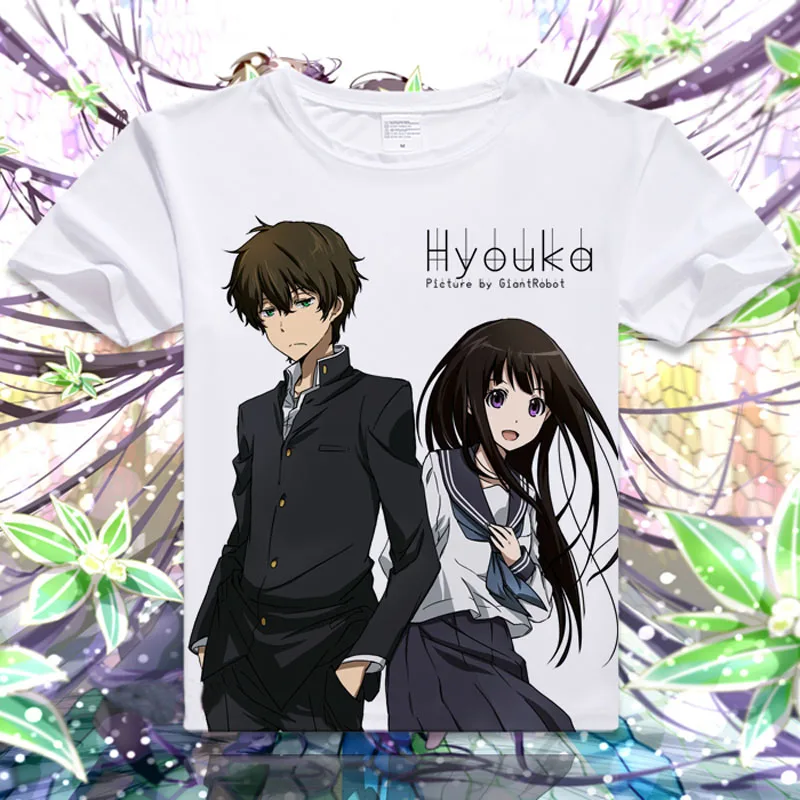 Футболка Hyouka аниме Chitanda Eru косплей футболки летние модные мужские женские